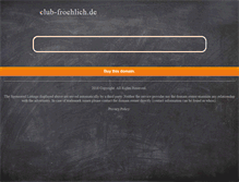 Tablet Screenshot of en.club-froehlich.de